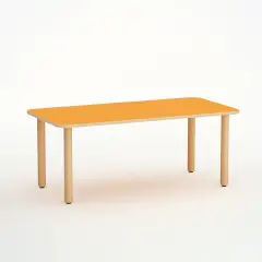 Tavolo Forma Rettangolare H 40 cm – Arancio - Conforme CAM
