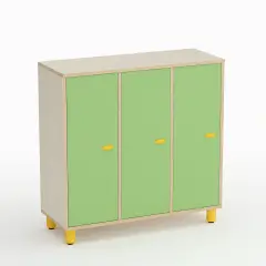 Mobile Scuola Infanzia Spogliatoio Onda con Ante Verde - Conforme CAM