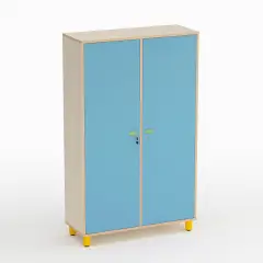 Mobile Scuola Infanzia Onda a 2 Ante Altezza 174 cm. Blu Orizzonte - Conforme CAM