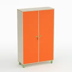 Mobile Scuola Infanzia Onda a 2 Ante Altezza 174 cm. Arancio - Conforme CAM
