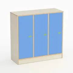 Mobile Scuola Infanzia Spogliatoio Forma con Ante Blu Orizzonte - Conforme CAM
