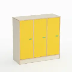 Mobile Scuola Infanzia Spogliatoio Forma con Ante Giallo - Conforme CAM