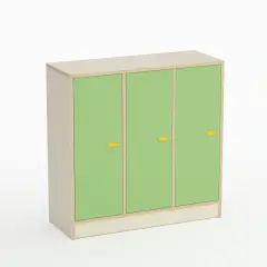 Mobile Scuola Infanzia Spogliatoio Forma con Ante Verde - Conforme CAM