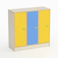 Mobile Scuola Infanzia Spogliatoio Forma con Ante Colorate - Conforme CAM