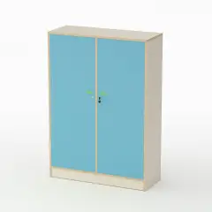 Mobile Scuola Infanzia Forma con Ante Altezza 150 cm. Blu Orizzonte - Conforme CAM