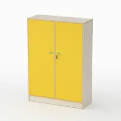 Mobile Scuola Infanzia Forma con Ante Altezza 150 cm. Giallo - Conforme CAM