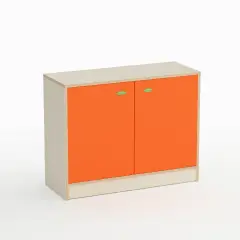 Mobile Scuola Infanzia Forma con Ante Altezza 75 cm. Arancio - Conforme CAM