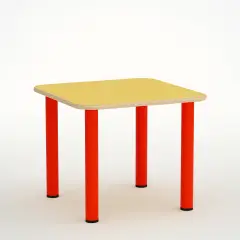 Tavolo Scuola Infanzia Top Quadrato Misura 2 Giallo