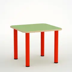 Tavolo Scuola Infanzia Top Quadrato Misura 2 Verde