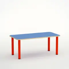 Tavolo Scuola Infanzia Top Rettangolare Misura 2 Blu Orizzonte