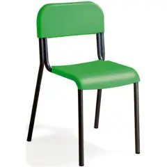 Sedia Sara, Struttura Nera, Seduta H 38 Cm. Verde Per Ambienti Scolastici