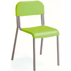 Sedia Scuola Impilabile Sara, Struttura Grigio, Seduta H 42 Cm. Giallo