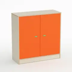 Mobile Scuola Infanzia Forma con 2 Ante Altezza 110 cm. Arancio - Conforme CAM
