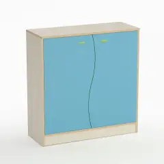 Mobile Scuola Infanzia Forma con Ante ad Onda Blu Orizzonte - Conforme CAM