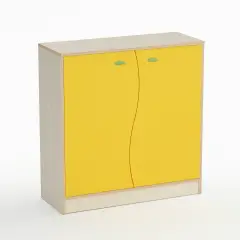 Mobile Scuola Infanzia Forma con Ante ad Onda Giallo - Conforme CAM