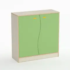 Mobile Scuola Infanzia Forma con Ante ad Onda Verde - Conforme CAM