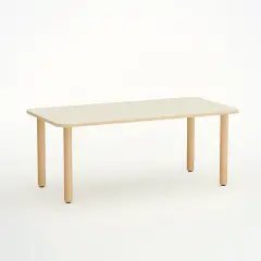 Tavolo Forma Rettangolare  H 46 Cm - Misura 1 Magnolia per Scuole Nido D'infanzia - Conforme CAM