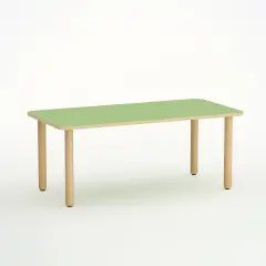 Tavolo Forma Rettangolare Verde H 52 Cm - Misura 2 - Scuola Dell'infanzia - Conforme CAM