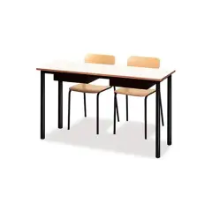 Banco Biposto 600 - Sottopiano In Lamiera H 58 Cm. Per Ambienti Scolastici - Conforme CAM