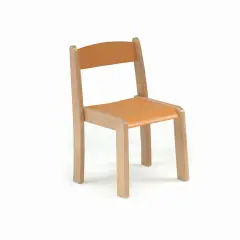 Sedia Bambini Nido e Infanzia Susy – Seduta 31 cm Arancio, Impilabile e UNI EN 1729