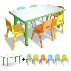 Tavolo e Sedie Bambini Scuola Infanzia Ergo Kit Verde