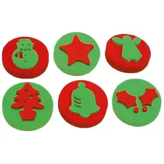 Tampone Palmare Natale per Bambini – Set 6 Timbri Palmari con Cinghia