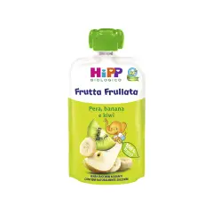 HiPP Frutta Frullata Pera Banana Kiwi 90 g – Purea di Frutta Biologica