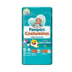 Pannolini Pampers Costumino - Taglia 5-6 - 14+ Kg - 10 Pezzi