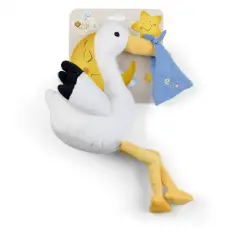 Babycare Orsetto Benvenuta Cicogna 22 cm – Morbido Peluche da Appendere