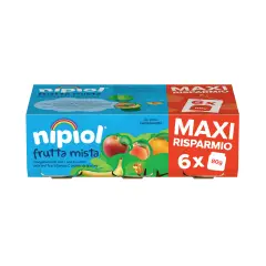 Omogeneizzato Frutta Mista Nipiol – 6 x 80 g
