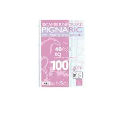 Ricambi Maxi Dorso Rinforzato – 100 g/m², Rigatura Q (Quadretto 5mm con Margini)
