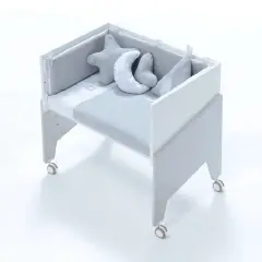 MINICULLA EQUO BIANCA GRIGIA TESSILE CAREZZA E MATERASSO