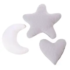 Alondra Set 3 Cuscini Decorativi Carezza – Grigio