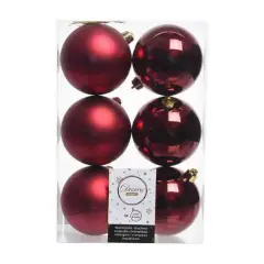 Set Box Natalizio 6 Sfere - Diametro 8 cm - Oxblood Red