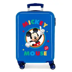 Mickey Circle Blu Trolley da Cabina Abs 55cm. 4 Ruote