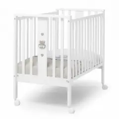 CHARLY MINI LETTINO BIANCO ERBESI CON RIVESTIMENTO E APPLICAZIONE TORTORA