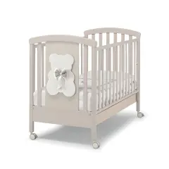 Lettino Dudù Tortora Sbiancato con Fiocco Tortora Erbesi