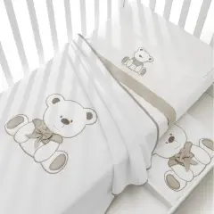 Erbesi Set Lenzuola Letto 3 Pezzi Tortora – Collezione Tato