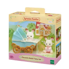 Gemelli Coniglio Cioccolato e Carrozzina Sylvanian Families