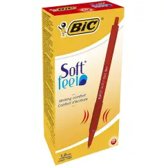 Penna Bic Soft Feel Clic Grip Rossa
