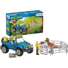 Schleich Veicolo 4x4 con Dinosauro – Set Gioco Avventure Preistoriche