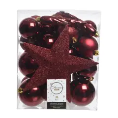 Box 33 Sfere di Natale - Diametro 8 cm - Oxblood