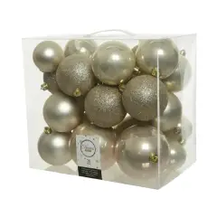 Box 26 Sfere di Natale - Diametro 6, 8 e 10 cm - Pearl
