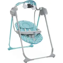 Altalena Polly Swing Up Turquoise – Altalena Neonato con Dondolo Motorizzato