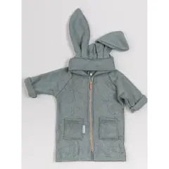Accappatoio Vestaglia in Spugna 0-2 Anni con Zip Leadgrey