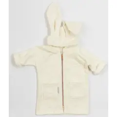 Accappatoio Vestaglia in Spugna Bamboom 0-2 Anni con Zip – Panna
