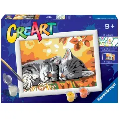 CreArt Gattini in Autunno - Gioco Creativo da Dipingere per Bambini