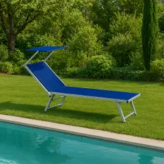 Lettino Prendisole da Giardino Freak Blu – Relax e Comfort All’Aperto
