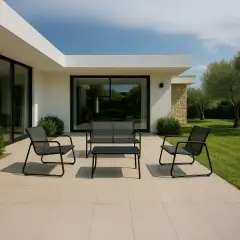 Salottino Jask Antracite – Comfort e Stile per il Tuo Outdoor