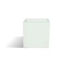 Vaso Quadrato Liscio 40x40 H.40 Bianco - Eleganza Moderna per Giardino e Casa